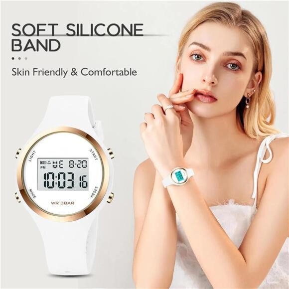 Outdoor Sport Watches Alarm Clock 5Bar Waterproof LED Digital Watch - Picture 3 of 7